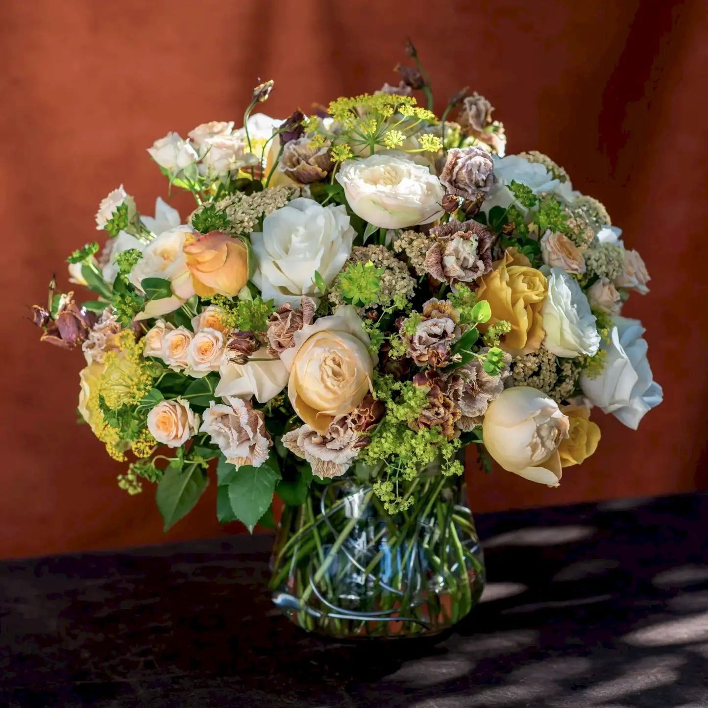 White and Peach Floral Harmony - Pulbrook & Gould